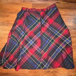 Ralph Lauren red plaid skirt